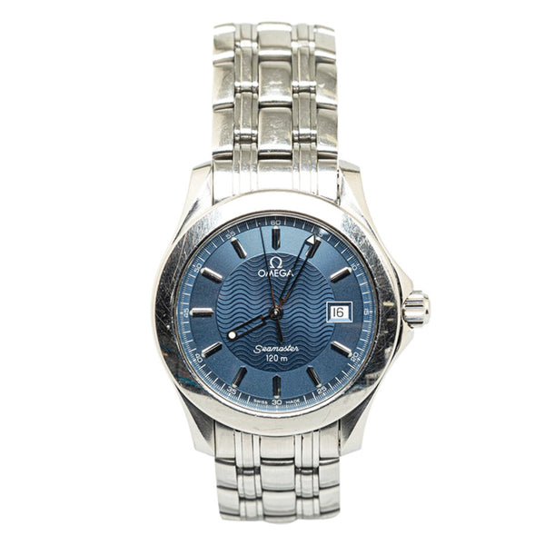 オメガ シーマスター120 腕時計 2511.81 クオーツ ネイビー文字盤 ステンレススチール メンズ OMEGA 【中古】