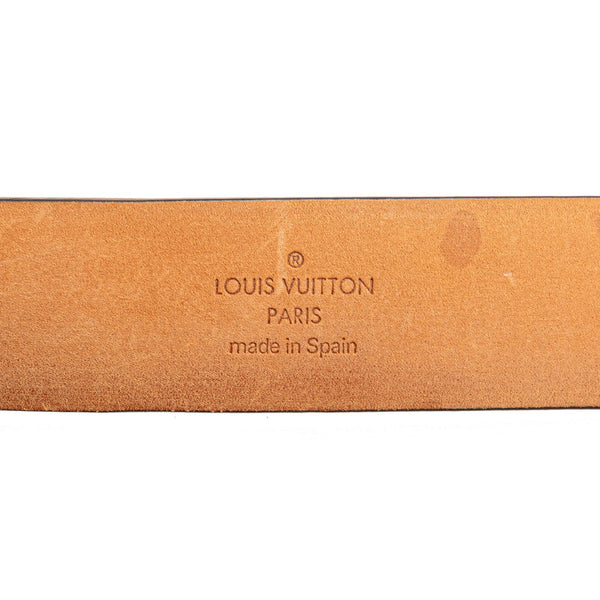 ルイ ヴィトン ダミエ サンチュール キャレ ベルト M68020 ブラウン ゴールド PVC レザー レディース LOUIS VUITTON 【中古】