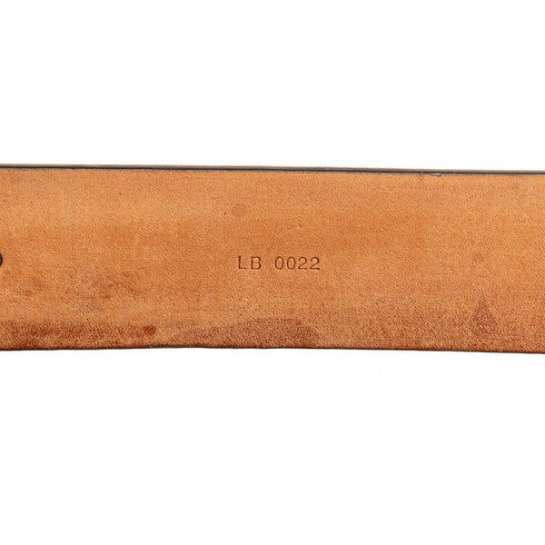ルイ ヴィトン ダミエ サンチュール キャレ ベルト M68020 ブラウン ゴールド PVC レザー レディース LOUIS VUITTON 【中古】