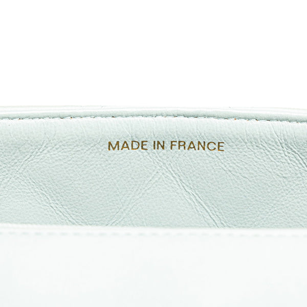 シャネル ダイアナ ココマーク 斜め掛け チェーン ショルダーバッグ ライトブルー ラムスキン レディース CHANEL 【中古】