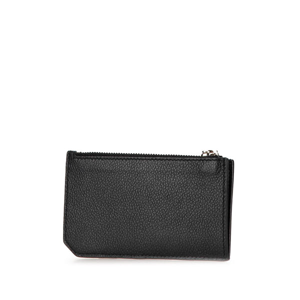 サンローラン フラグメントケース  カードケース コンパクト財布 ブラック レザー レディース SAINT LAURENT 【中古】