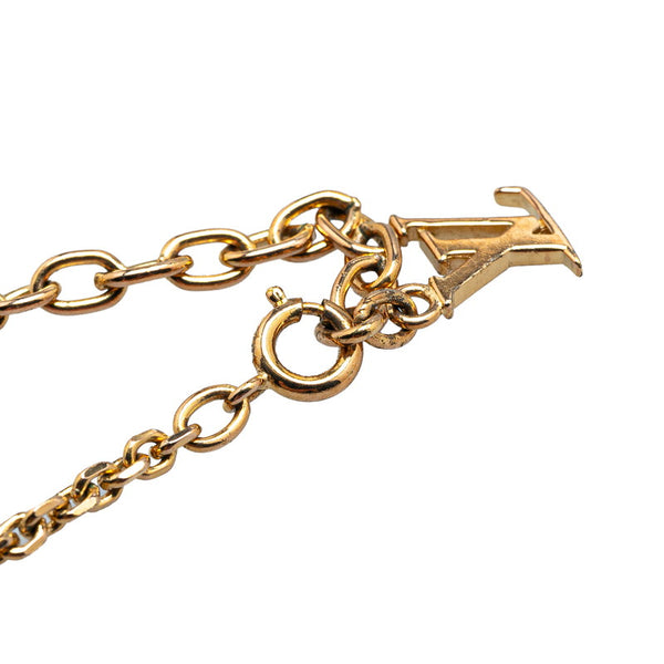 ルイ ヴィトン コリエ ギャンブル LVモチーフ ネックレス M65096 ゴールド パープル メッキ レディース LOUIS VUITTON 【中古】