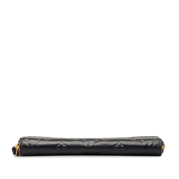 ルイ ヴィトン モノグラム アンプラント ジッピーウォレット ラウンドファスナー 長財布 M62121 マリーヌルージュ ネイビー カーフ レザー レディース LOUIS VUITTON 【中古】