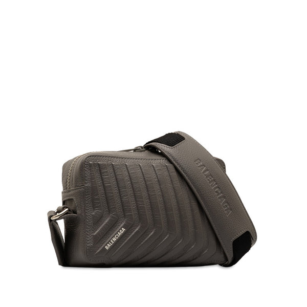 バレンシアガ CAR カー カメラバッグ カメラバッグ ショルダーバッグ 693542 グレー レザー メンズ BALENCIAGA 【中古】