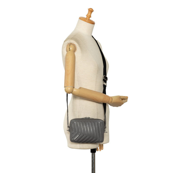 バレンシアガ CAR カー カメラバッグ カメラバッグ ショルダーバッグ 693542 グレー レザー メンズ BALENCIAGA 【中古】