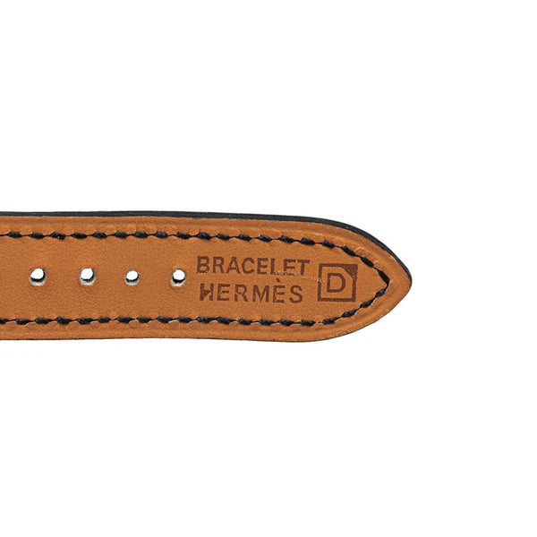 エルメス Hウォッチ 腕時計 HH1.210 クオーツ ブラック文字盤 ステンレススチール レザー レディース HERMES 【中古】
