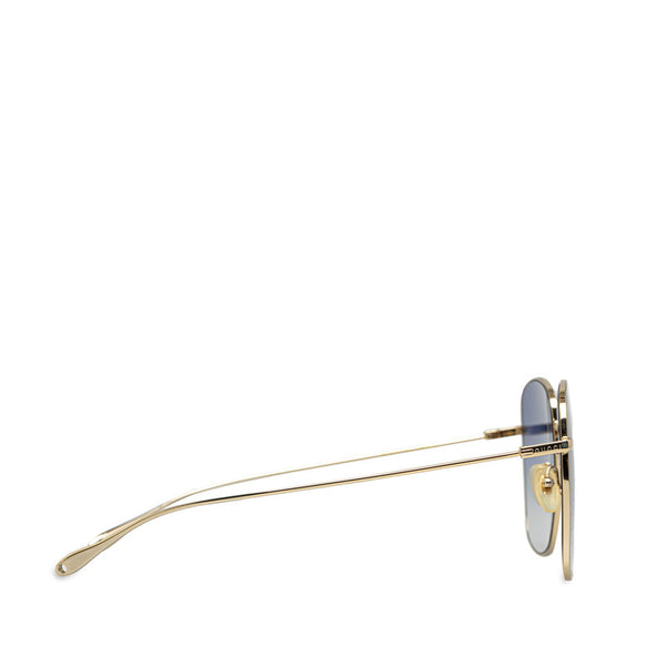 グッチ スクエアフレーム ハートチャーム サングラス GG1031S 004 ゴールド パープル メタル プラスチック レディース GUCCI 【中古】