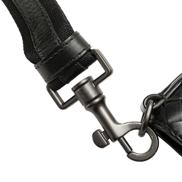 ボッテガヴェネタ イントレチャート ショルダーバッグ ブラック レザー レディース BOTTEGAVENETA 【中古】