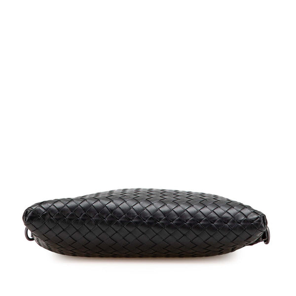 ボッテガヴェネタ イントレチャート ショルダーバッグ ブラック レザー レディース BOTTEGAVENETA 【中古】