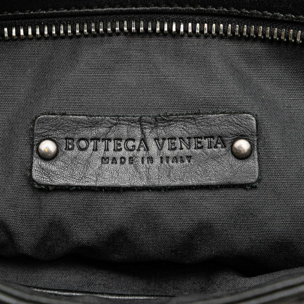 ボッテガヴェネタ イントレチャート ショルダーバッグ ブラック レザー レディース BOTTEGAVENETA 【中古】