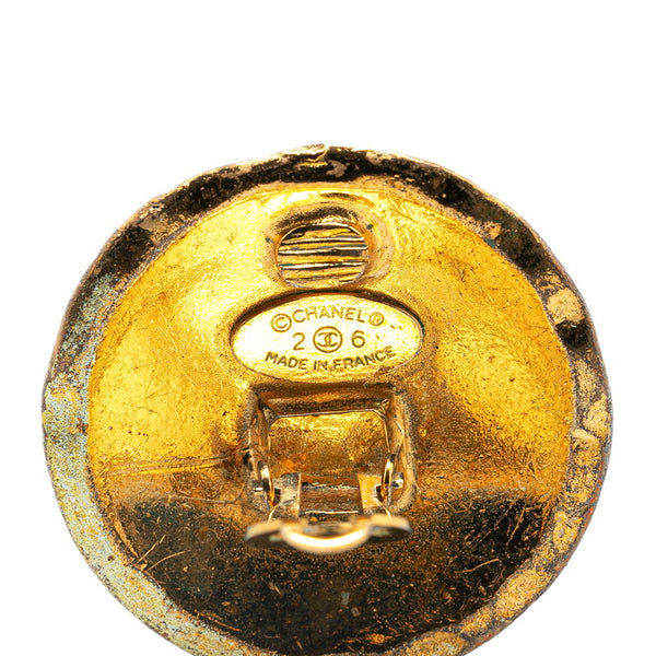 シャネル ココマーク マトラッセ イヤリング ゴールド メッキ レディース CHANEL 【中古】