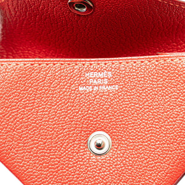 エルメス ルヴァンキャトル コインケース 小銭入れ ヴァーミリオン レッド系 ヴォーエプソン レディース HERMES 【中古】