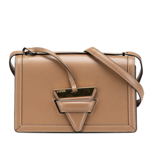 ロエベ バルセロナ 斜め掛け ショルダーバッグ ブラウン レザー レディース LOEWE 【中古】