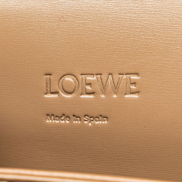 ロエベ バルセロナ 斜め掛け ショルダーバッグ ブラウン レザー レディース LOEWE 【中古】