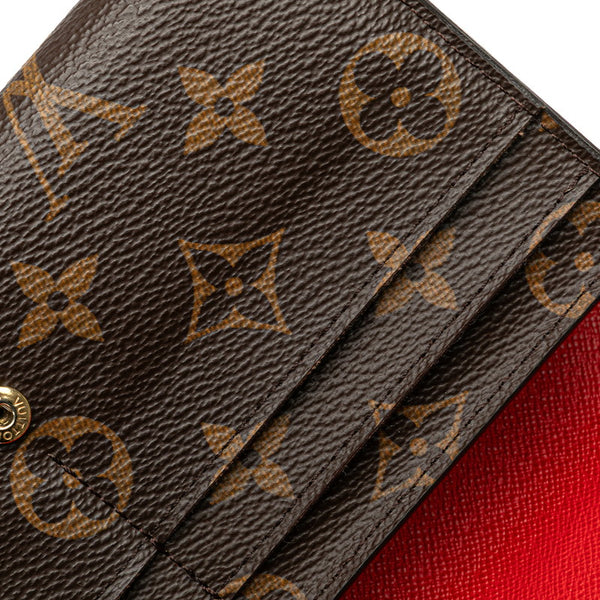 ルイ ヴィトン モノグラム ポルトフォイユ サラ 長財布 M62236 ブラウン PVC レザー レディース LOUIS VUITTON 【中古】