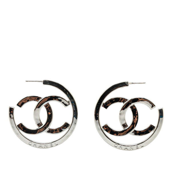 シャネル ココマーク フープピアス シルバー メタル レディース CHANEL 【中古】