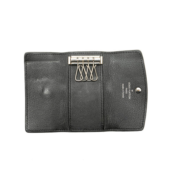 ルイ ヴィトン モノグラム アンプラント ミュルティクレ 4 キーケース M64054 ノワール ブラック レザー レディース LOUIS VUITTON 【中古】
