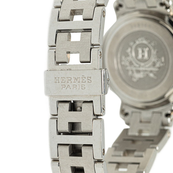 エルメス クリッパー 腕時計 CL4.210 クオーツ ピンク文字盤 ステンレススチール レディース HERMES 【中古】