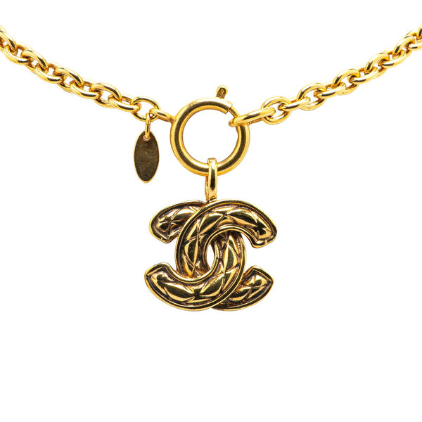 シャネル マトラッセ ココマーク ネックレス ゴールド メッキ レディース CHANEL 【中古】