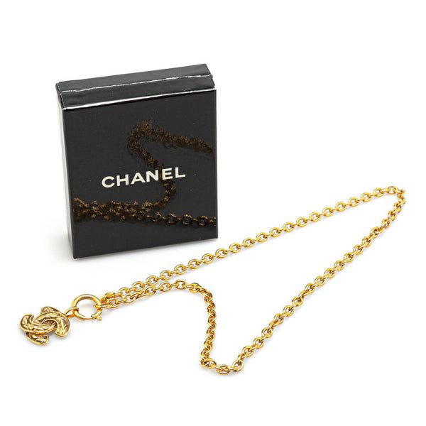シャネル マトラッセ ココマーク ネックレス ゴールド メッキ レディース CHANEL 【中古】