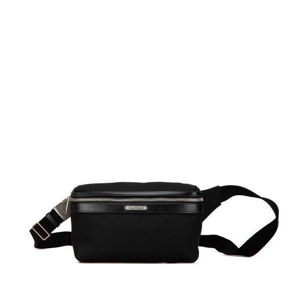 サンローラン シティ ウエストバッグ ボディバッグ 505973 ブラック キャンバス レザー メンズ SAINT LAURENT 【中古】