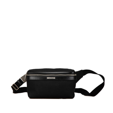 サンローラン シティ ウエストバッグ ボディバッグ 505973 ブラック キャンバス レザー メンズ SAINT LAURENT 【中古】