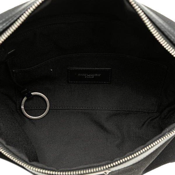 サンローラン シティ ウエストバッグ ボディバッグ 505973 ブラック キャンバス レザー メンズ SAINT LAURENT 【中古】