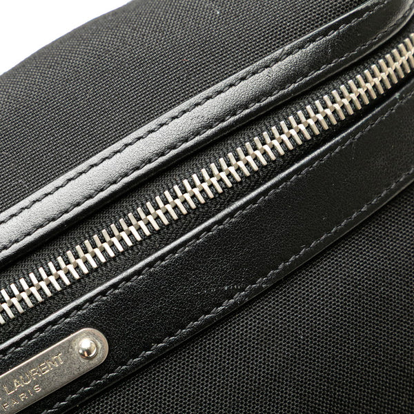サンローラン シティ ウエストバッグ ボディバッグ 505973 ブラック キャンバス レザー メンズ SAINT LAURENT 【中古】