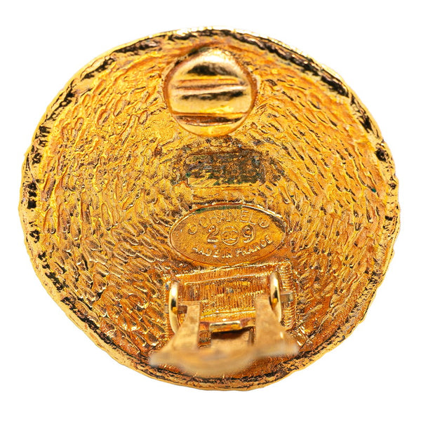 シャネル ヴィンテージ ココマーク 編み込み イヤリング ゴールド メッキ レディース CHANEL 【中古】
