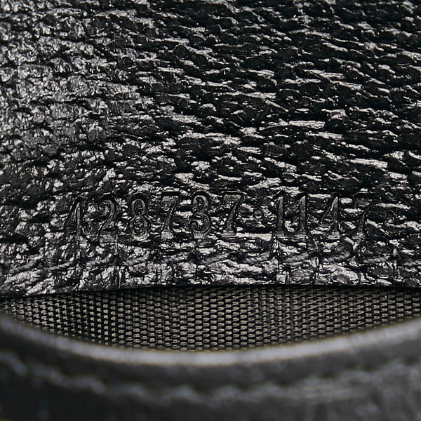 グッチ GGマーモント ダブルGG カードケース 名刺入れ 428737 ブラック レザー レディース GUCCI 【中古】