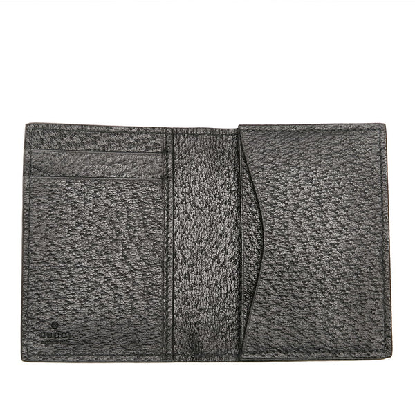 グッチ GGマーモント ダブルGG カードケース 名刺入れ 428737 ブラック レザー レディース GUCCI 【中古】
