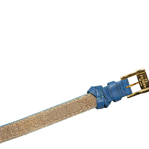 フェンディ カメレオン チェンジベルト5色 腕時計 640L クオーツ ホワイト文字盤 メッキ レザー レディース FENDI 【中古】