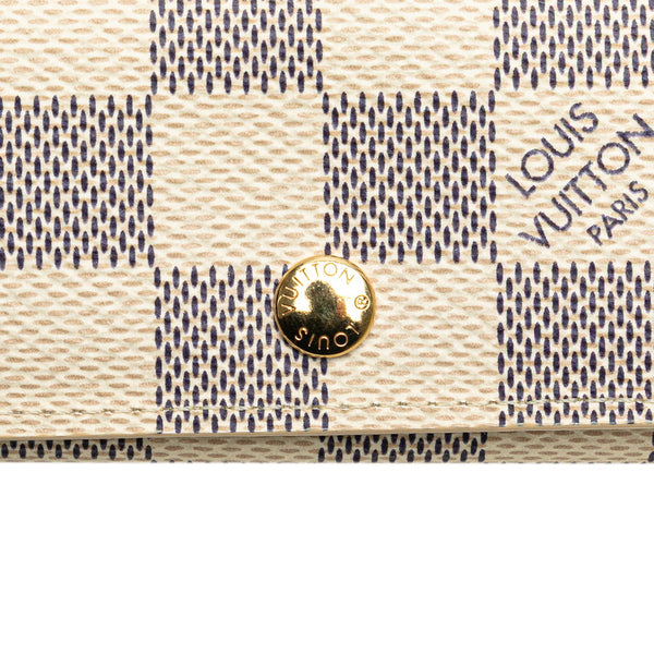 ルイ ヴィトン ダミエ アズール ミュルティクレ4 キーケース N60020 ホワイト PVC レザー レディース LOUIS VUITTON 【中古】
