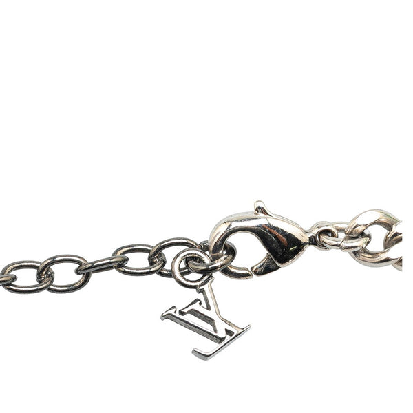 ルイ ヴィトン ブラスレLV インスティンク ブレスレット M00508 シルバー ブラック メタル レディース LOUIS VUITTON 【中古】