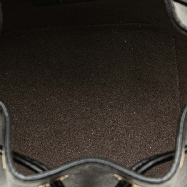 フェンディ モン トレゾール ミニ バケットバッグ ショルダーバッグ 2WAY 8BS010 ブラック レザー レディース FENDI 【中古】