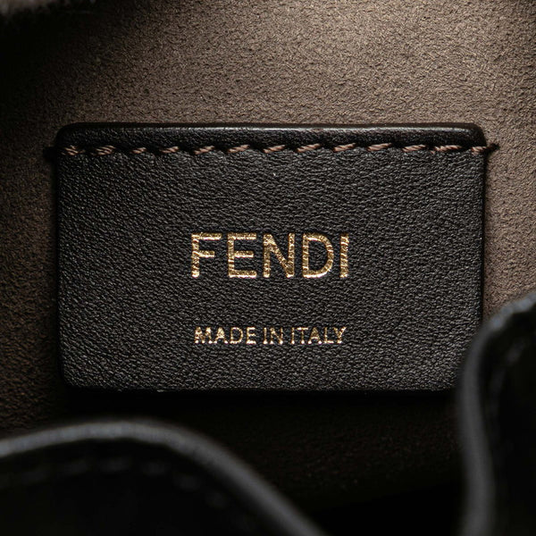 フェンディ モン トレゾール ミニ バケットバッグ ショルダーバッグ 2WAY 8BS010 ブラック レザー レディース FENDI 【中古】