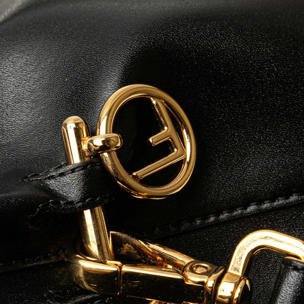 フェンディ モン トレゾール ミニ バケットバッグ ショルダーバッグ 2WAY 8BS010 ブラック レザー レディース FENDI 【中古】