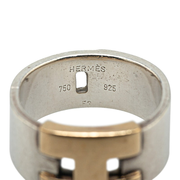 エルメス ヘラクレス リング 指輪 #53 SV925 シルバー K18YG イエローゴールド コンビ レディース HERMES 【中古】