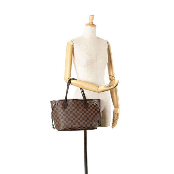 ルイ ヴィトン ダミエ ネヴァーフルPM　 トートバッグ ハンドバッグ N41359 エベヌ ブラウン PVC レザー レディース LOUIS VUITTON 【中古】