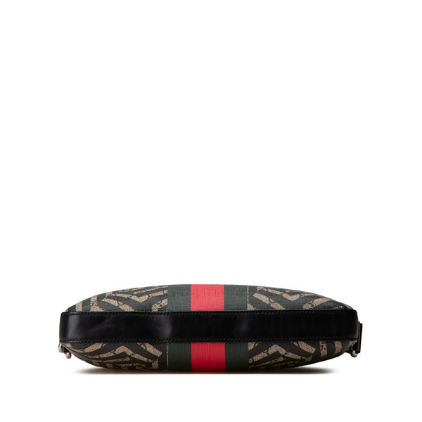 グッチ GGカレイド ウェブ ビー 蜂 ハチ メッセンジャーバッグ ショルダーバック 471466 213317 ブラック ブラウン PVC レザー レディース GUCCI 【中古】