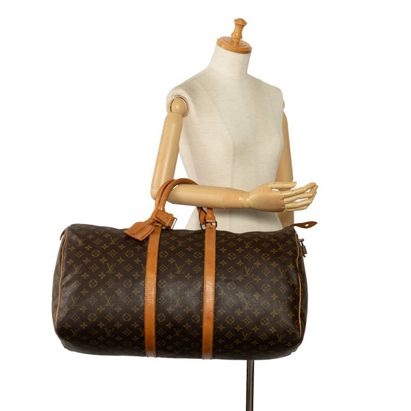 ルイ ヴィトン モノグラム キーポル55 ボストンバッグ M41424 ブラウン PVC レザー レディース LOUIS VUITTON 【中古】