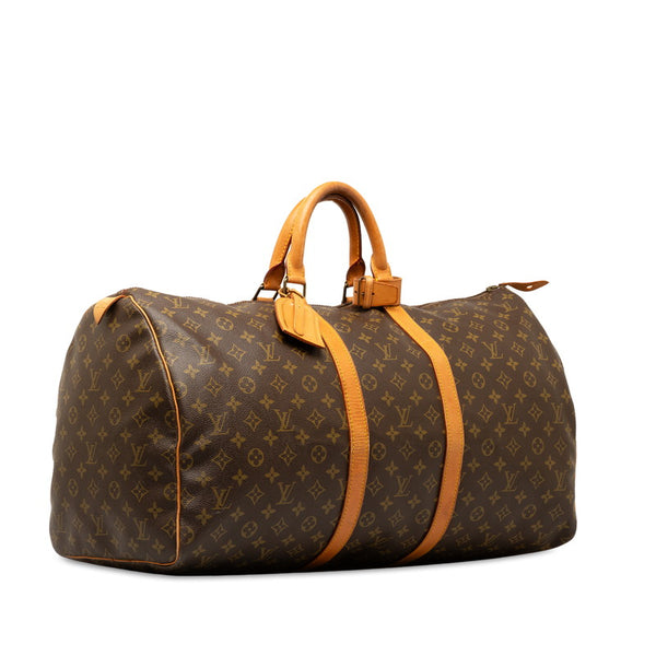 ルイ ヴィトン モノグラム キーポル55 ボストンバッグ M41424 ブラウン PVC レザー レディース LOUIS VUITTON 【中古】