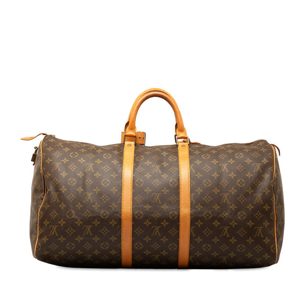 ルイ ヴィトン モノグラム キーポル55 ボストンバッグ M41424 ブラウン PVC レザー レディース LOUIS VUITTON 【中古】