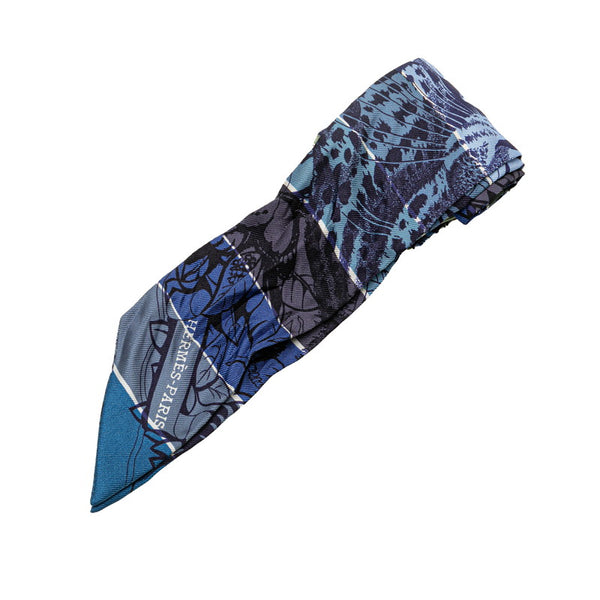 エルメス ツイリー ジャングル ラブ JUNGLE LOVE スカーフ ブルー マルチカラー シルク レディース HERMES 【中古】