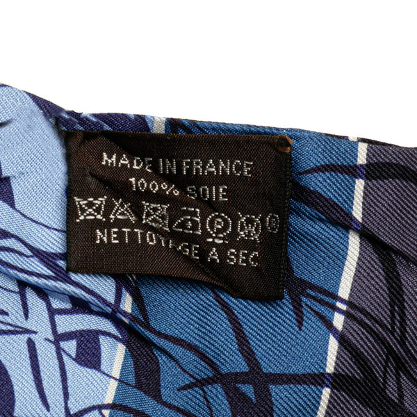 エルメス ツイリー ジャングル ラブ JUNGLE LOVE スカーフ ブルー マルチカラー シルク レディース HERMES 【中古】