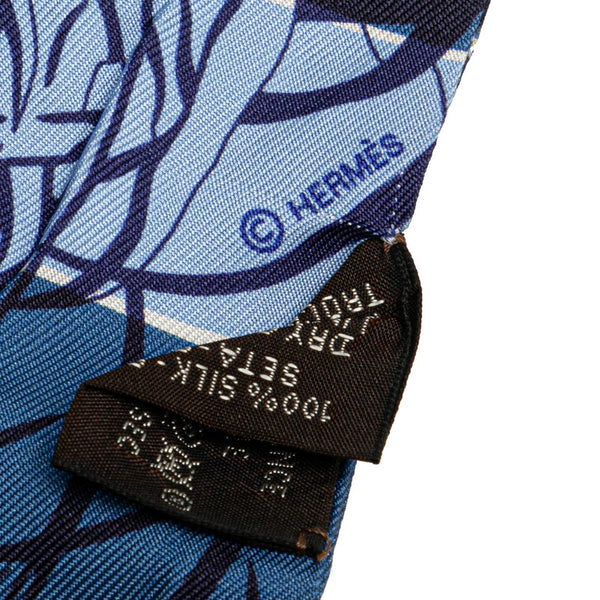 エルメス ツイリー ジャングル ラブ JUNGLE LOVE スカーフ ブルー マルチカラー シルク レディース HERMES 【中古】