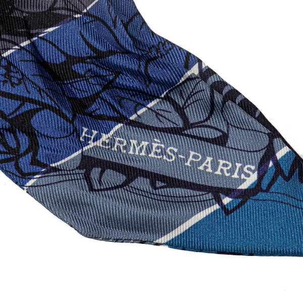 エルメス ツイリー ジャングル ラブ JUNGLE LOVE スカーフ ブルー マルチカラー シルク レディース HERMES 【中古】