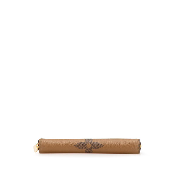 ルイ ヴィトン モノグラム ジャイアント リバース ジッピーウォレット 長財布 M69353 ブラウン PVC レザー レディース LOUIS VUITTON 【中古】