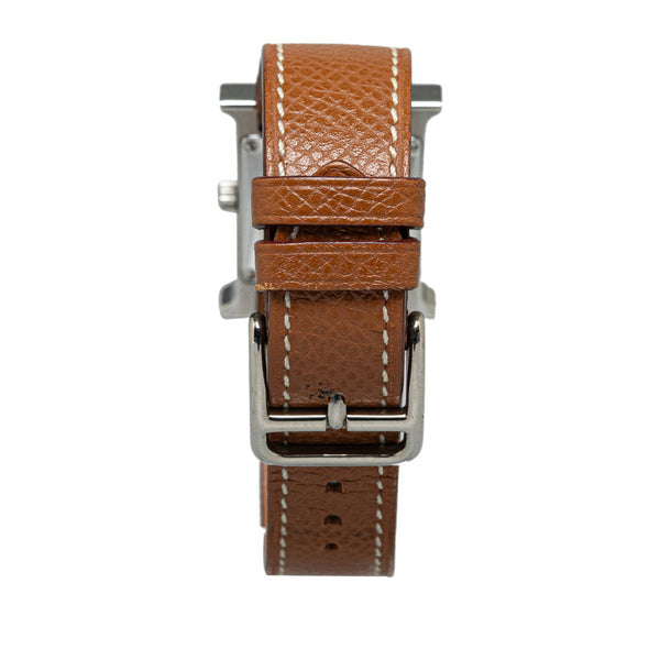 エルメス Hウォッチ 腕時計 HH1.210 クオーツ ホワイト文字盤 ステンレススチール レザー レディース HERMES 【中古】