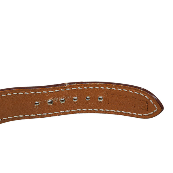 エルメス Hウォッチ 腕時計 HH1.210 クオーツ ホワイト文字盤 ステンレススチール レザー レディース HERMES 【中古】